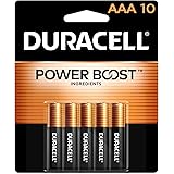 Duracell Coppertop AAA Batteries with Power Boost Ingredients, 10 Count Pack Triple A Battery with Long-lasting Power, Alkali