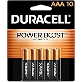 Duracell Coppertop AAA Batteries with Power Boost Ingredients, 10 Count Pack Triple A Battery with Long-lasting Power, Alkali