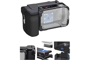 TELESIN Metal Aluminum Alloy Street Grip Kit for DJI Action 6 with Metal Cage Camera Grip Holder with Seesaw Shutter Button A