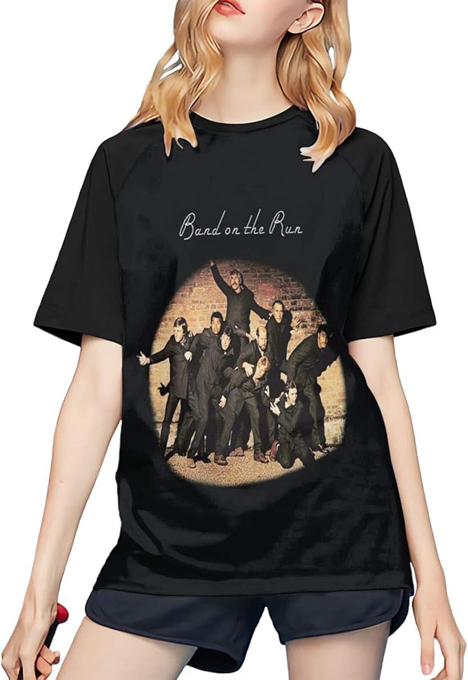 Wings Band On The Run Woman Women's Baseball Short Sleeves