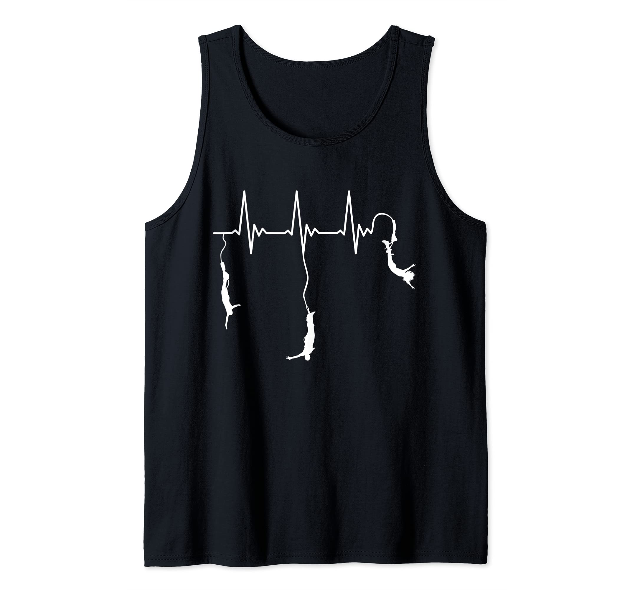Bungee Jumping Heartbeat Extreme Sports Bungee Jumper Tank Top