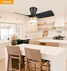 OPONL 30" Black low profile Ceiling Fan with