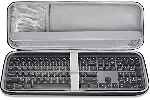 CASEDAO Hard Keyboard Carrying Case Sleeve Cover for MX Keys S/MX Keys Advanced Wireless Illuminated Keyboard, Travel Protective Storage Bag