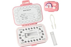 iweener Baby tooth souvenir box,Tooth Saver Tooth Container for,Lost Teeth,Teeth Storage Holder for Tooth,FairyToothSaver,preservingchildren's tooth childhood memories (Pink)