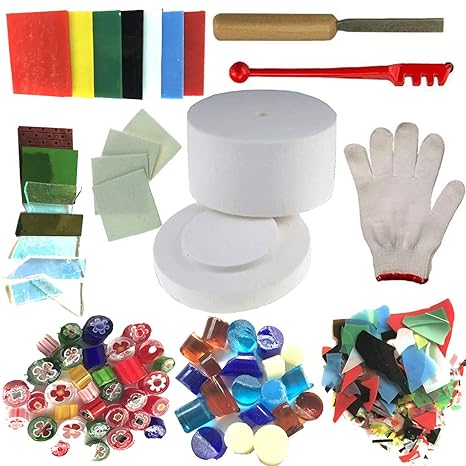 Microwave Kiln and DIY Fusing Glass Jewelry Set - Professional Simple Making DIY Jewelry Glass Fusing Tools Set