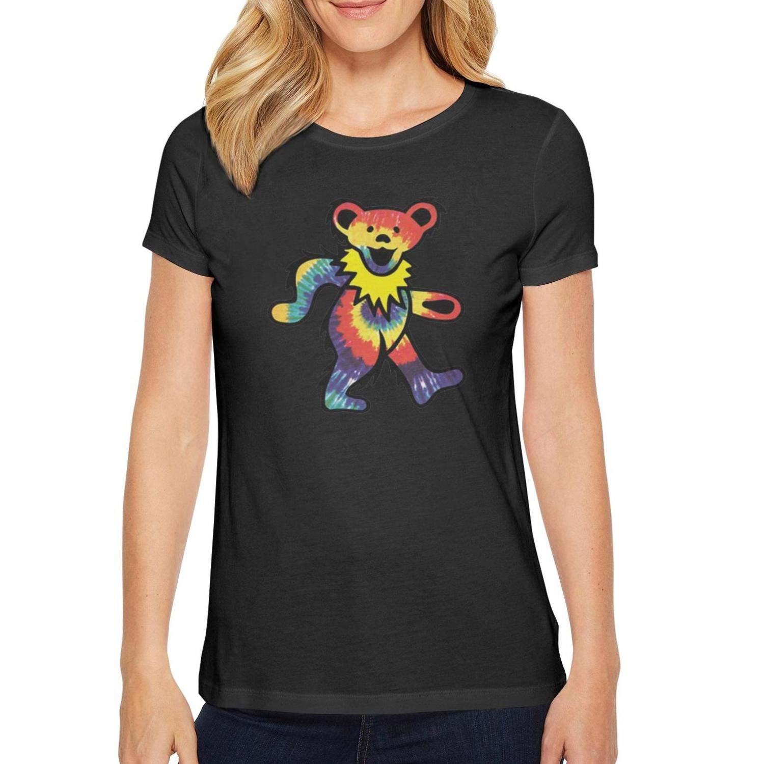 Rock Band The Grateful Dead Bear Short Sleeve Fashion Classic Retro Crew Neck Graphic T-sh