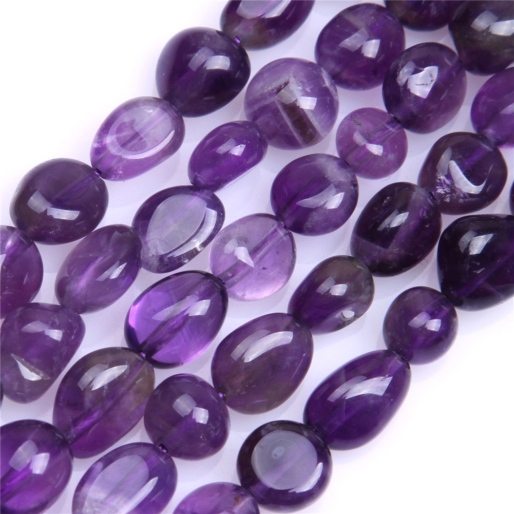 Sweet & Happy Girl's Store 5X6mm Freeform Potato Shape Gemstone Amethyst Beads Strand 15 Inch Jewellery Making Beads