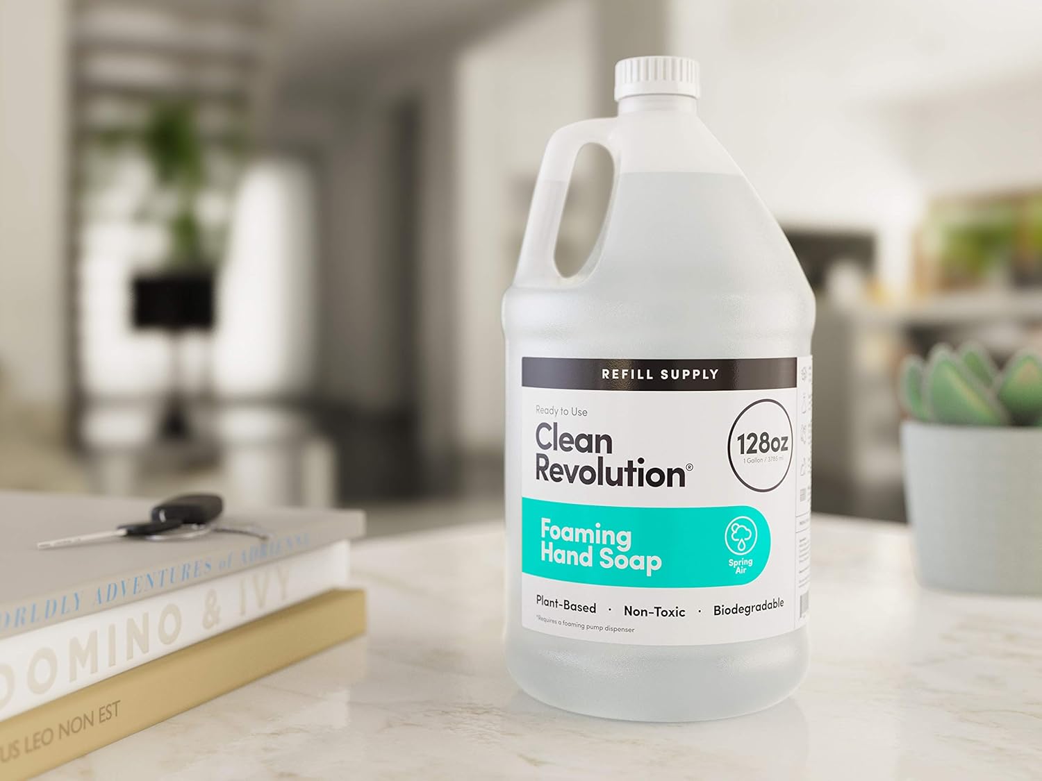 Clean Revolution Foaming Hand Soap Refill Supply Container. Ready to Use Formula. Spring Air Fragrance, 128 Fl. Oz: Health & Personal Care