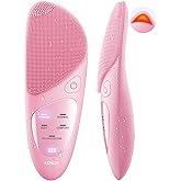 COSLUS JMY05 Facial Cleansing Brush Silicone Face Scrubber: Waterproof Rechargeable Face Wash Brush, 4 Cleansing Modes, Electric Face Exfoliator for Men Women Cleaning, Exfoliating, Massaging