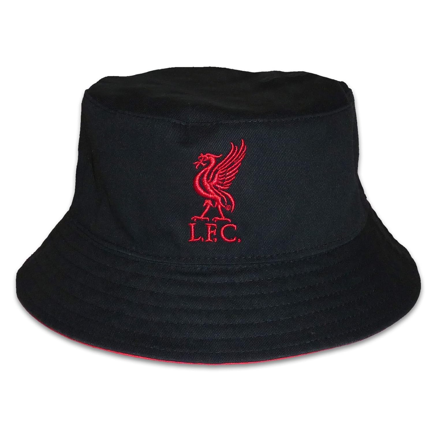 Liverpool FC Official Football Gift Reversible Bucket Hat Red Black