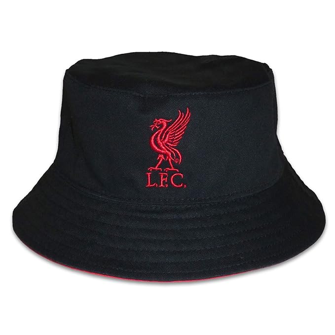 Liverpool FC Official Football Gift Reversible Bucket Hat Red Black