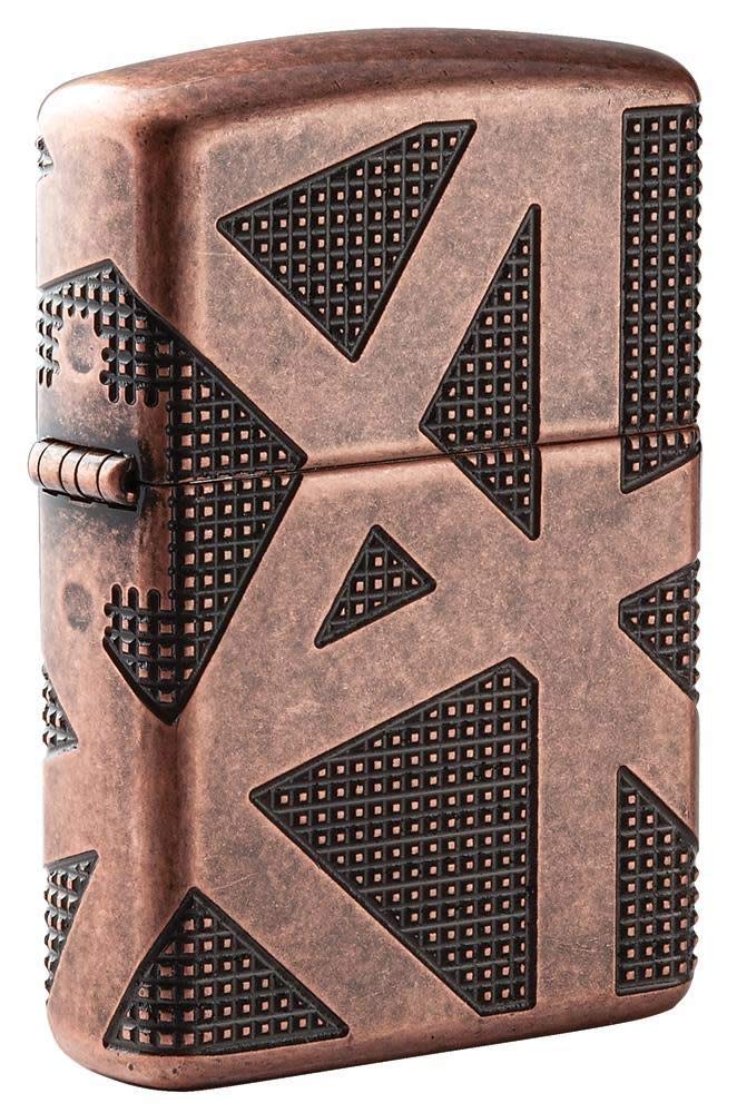 ZIPPO – Windproof Lighter, Geometric 360° Design, Multi Cut, Armor® Antique Copper, Refillable, In Gift Box — image 1