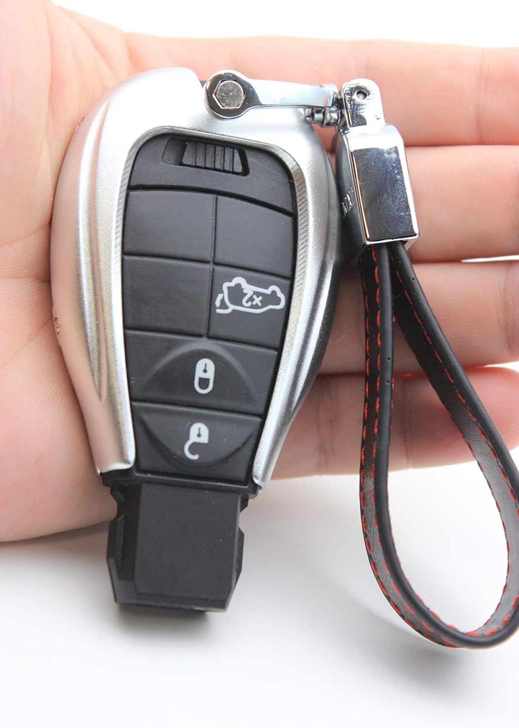 HH OBD - Llavero de aleación de aluminio para Chrysler 300 Town, Plateado