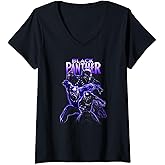 Marvel Black Panther Wakanda Forever Purple Neon Panthers