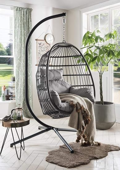 Destiny Coco Relax Hängesessel Polyrattan Hängekorb Hängestuhl