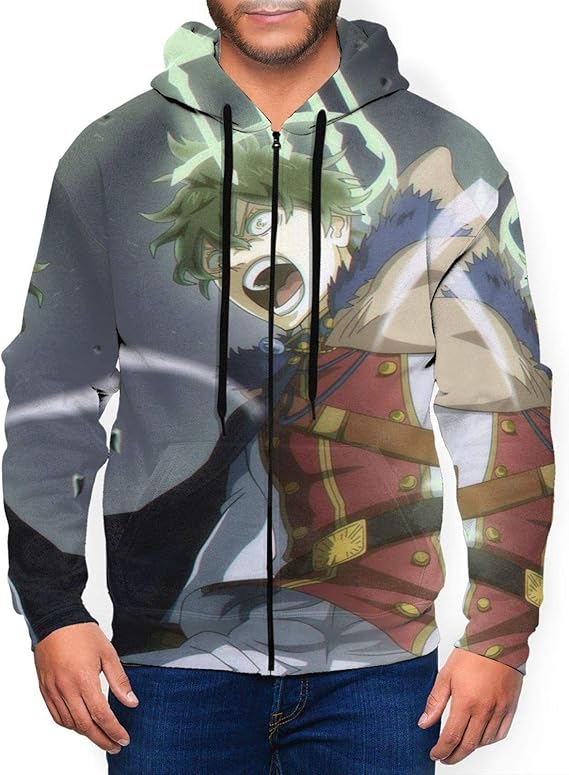 Black clover hoodie anime Clearance