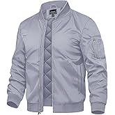TACVASEN Men's Bomber Jackets Thermal Quilted Jacket Water Resistant Warm Winter Coats
