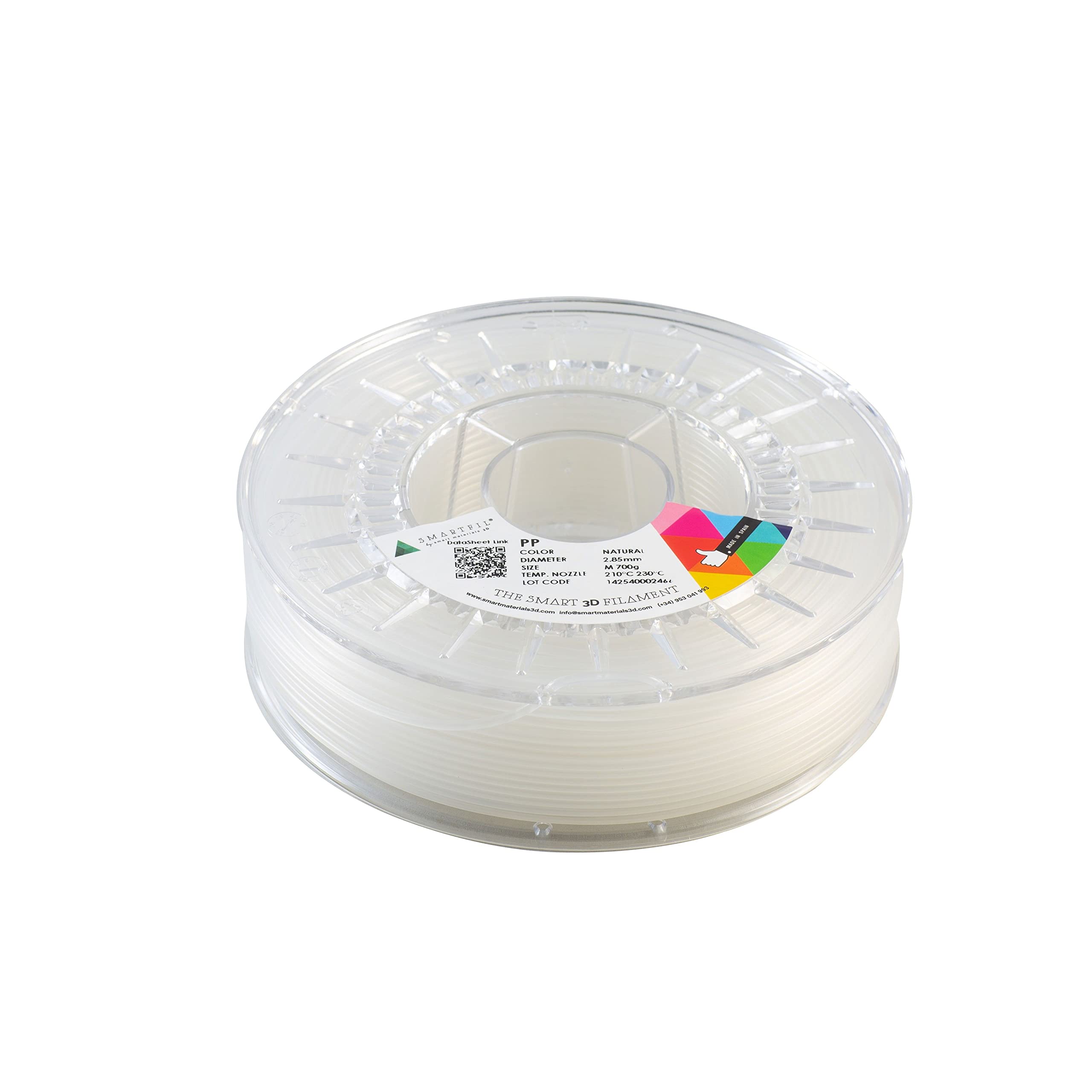 Smart Materials SMABS3NT0B075 3D Printing Materials, PP, 2.85 mm, Natural