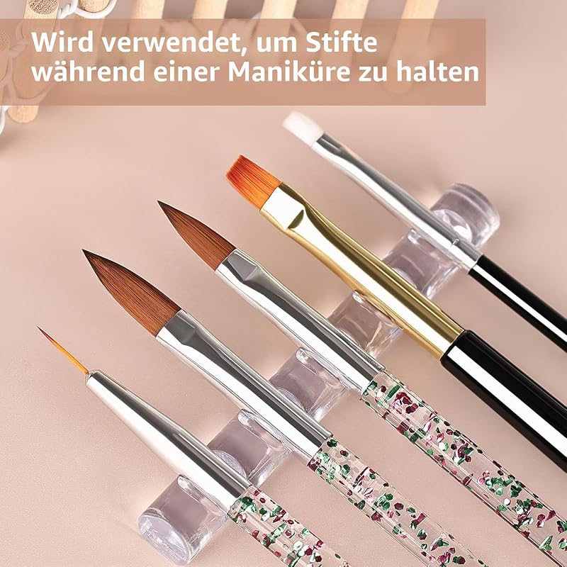 32 Stück Professionelle Nageldesign-Pinsel Nagelzeichnungs-Stifte & Punktierwerkzeuge mit Nagelpinselhalter Präzise Maniküre-Pinsel für Anfänger & Salon geeignet Perfekt für DIY-Nageldesign zu