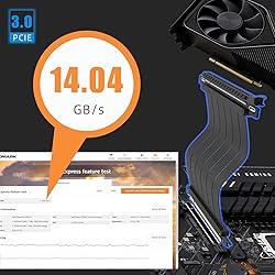 GLOTRENDS 400mm PCIe 3.0 X16 Riser Cable for