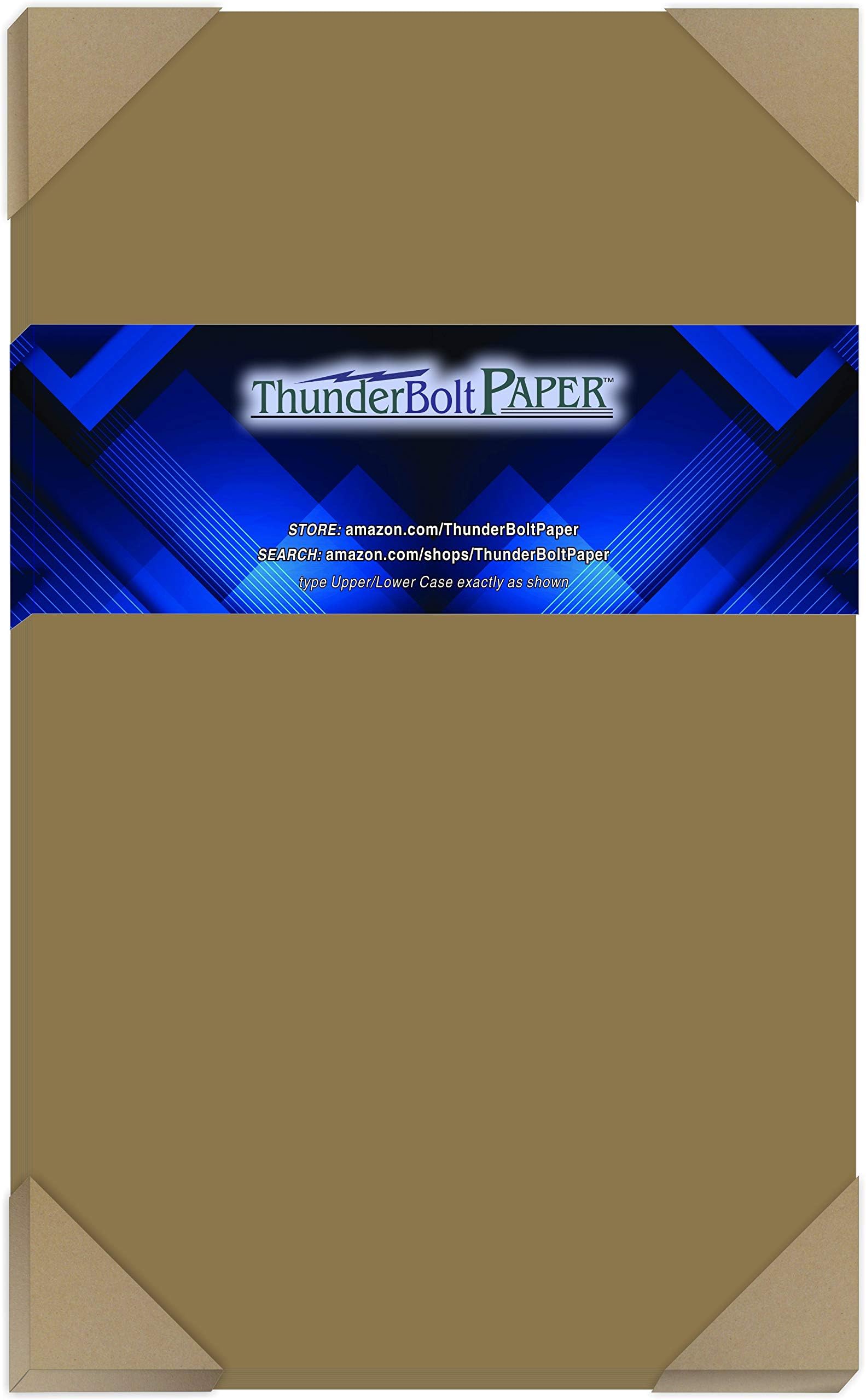 15 Sheets Chipboard 46pt (Point) 8.5" X 14" (8.5X14 Inches) Legal|Menu Size .046 Caliper Thick Cardboard Craft|Packaging Brown Kraft Paper Board