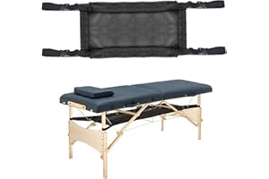 HOINCO Massage Porta Shelf Hammock,Massage Table Accessories Extra Large Under Desk Storage Mesh Pocket for Pillows, Sheets、Bolsters and Accessories,Creates More Space Under Your Table(Black)