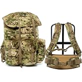 MT ALICE Pack Large with External Frame and Padded Hip Belt, Multi-terrain | Rugged Large-Capacity ALICE Rucksack with Reinforced Carry Support, Designed for Heavy Gear, Hiking, Camping and Field Use