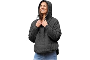 AMEBELLE Women's Oversized Hooded Puffer Jacket Quilted Jackets for Women Lightweight Winter Warm Padded Hoodies Coat