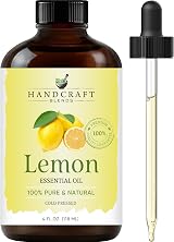 Handcraft Blends Lemon Essential Oil 118 ml Pure Therapeutic Grade Glass Dropper