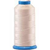Selric [1500 Yards/Coated/No Unravel /22 Colors Available] Heavy Duty Bonded Nylon Threads #69 T70 Size 210D/3 for Upholstery, Leather and Other Heavy Fabric (Beige)