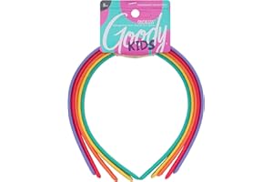 Goody Kids Ouchless Classic Headband , Assorted Colors - For All Hair Types - Beautiful Design for Instant Style - Pain-Free Hair Accessories for Boys, and Girls, 5 Count (Pack of 1)