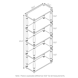 Furinno Turn-N-Tube 5-Tier Multipurpose Shelf