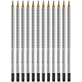 Faber-Castell Grip Graphite Pencils with Erasers &ndash; No. 2.5, 8mm, Drawing Pencils for Kids, Sketch Pencils, Art Pencils for Drawing and Shading (12 Count)