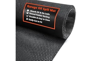 AiBOB Garage Floor Mat, 60 X 72 inches, Oil Spill Mat Under Car, Waterproof Backing Absorbent Pad Protects Floor, Durable, Reusable, Black