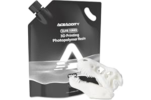 Aceaddity Elite Series 3D Printer Resin 405nm Photopolymer Resin LCD/DLP UV-Curing High Precision 3D Printing Liquid Compatible with 8k 3D Printer (White, 1200g)