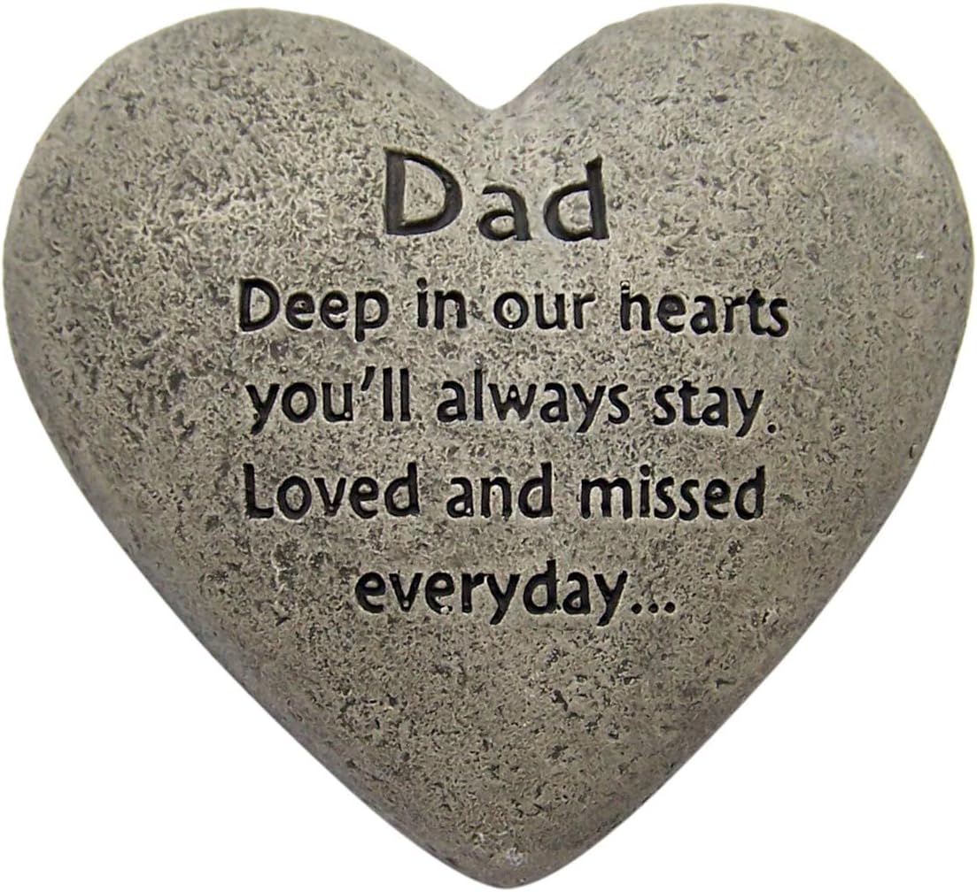 Hardscaping Materials - HoneyJar RITTRO Dad Cement Heart Memorial