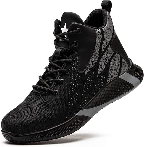 steel toe cap high top trainers