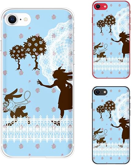 Amazon Co Jp Apple Iphone Se 第2世代 スマホ ケース カバー アイフォンse アイフォンse2 不思議の国1 水色 アイフォンケース アイフォンカバー 家電 カメラ