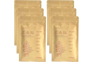 TAI REN YI 60pcs Muxibustion Patch Self-Heating Moxa Sticker Chinese Mugwort Leaf Foot Pads Pain Relieve for Neck, Back, Knee, Waist, 7x10cm