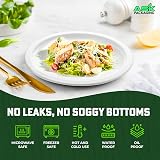 Ask Packaging 10 Inch Bagasse Plates 150 Pack Compostable Microwave Safe view 3