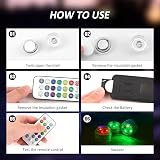 BakeWhiz 3 Pcs Mini Submersible LED Tea Lights RGB Remote Control Waterproof view 5