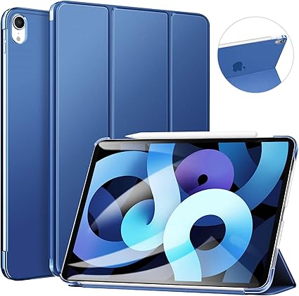Amazon Ztotop Ipad Air 4 ケース Ipad 10 9 インチ 半透明 オートスリープ機能 Ipad Pro 11 ケース 18に対応 ワイヤレス充電 Ipad Air 第4世代 ケース 三つ折スタンド 軽量 薄型 Ipad Air 10 9 ケースに対応スマートカバー ブルー Ztotopcase