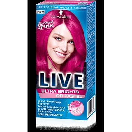 Schwarzkopf Live Ultra Brights or Pastel- Shocking Pink 93 (pack of 3) Schwarzkopf