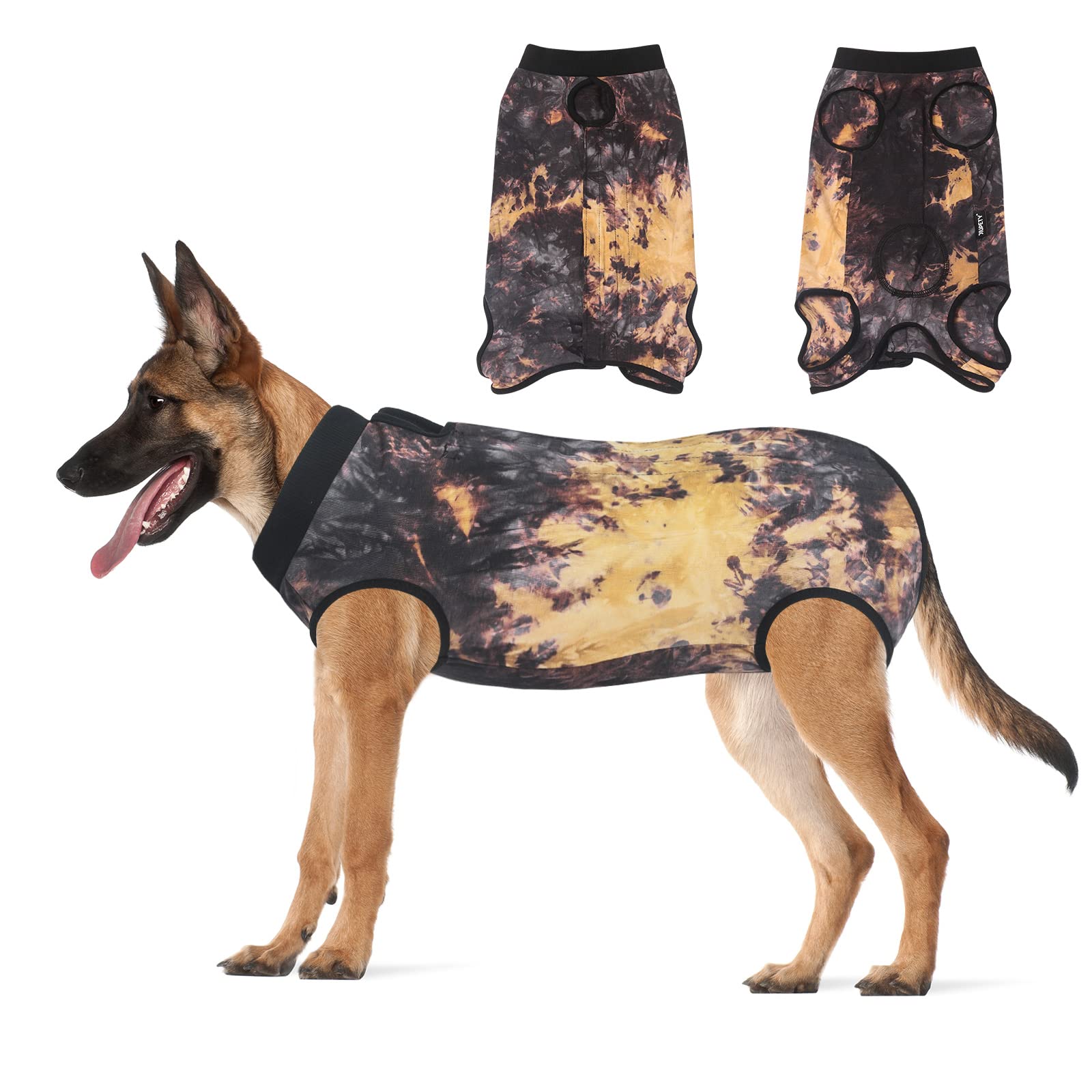 Photo 1 of Jiupety Dog Surgical Recovery Suit Adjustable, Not Fit Slim and Long Body, Dogs Suit for Surgery Recovery, Substitute E-Collar, XL Size, Anti-Licking Surgical Dog Onesies, Tie-dye