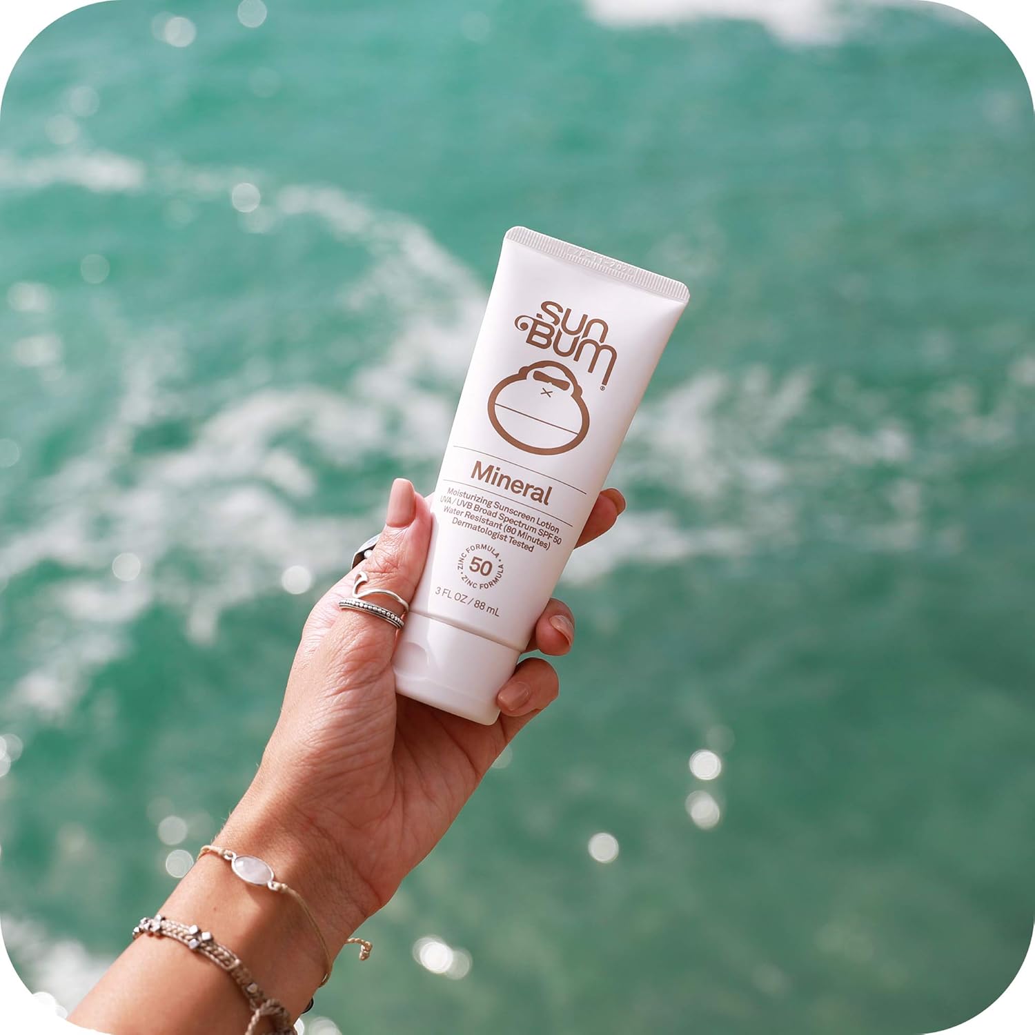 Sun Bum Mineral SPF 50 Sunscreen Lotion | Vegan and Reef Friendly (Octinoxate & Oxybenzone Free) Broad Spectrum Natural Sunscreen with UVA/UVB Protection | 3 oz: Beauty