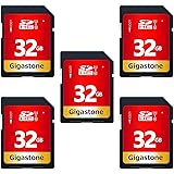 Gigastone 32GB 5-Pack SD Card UHS-I U1 Class 10 SDHC Memory Card High-Speed Full HD Video Canon Nikon Sony Pentax Kodak Olymp
