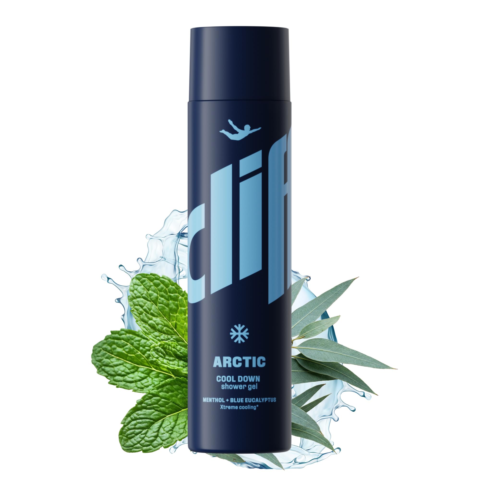 Cliff Duschgel Artic – Cool Down Shower Gel für Herren mit Menthol & Blue Eucalyptus – für Männer Xtreme Cooling 250ml