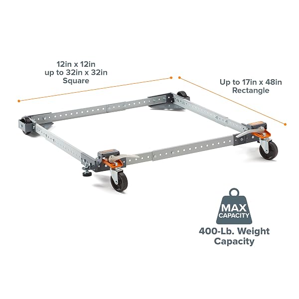 BORA ADJUSTABLE UNIVERSAL MOBILE BASE BORA PORTAMATE PM-1000. MOVE YOUR HEAVY TOOLS AND EQUIPMENT AROUND YOUR SHOP WITH EASE AND STABILITY