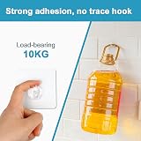 Juliyeh Magic Hooks Transparent Self-Adhesive 10 Pack 10 kg Load view 3