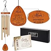 Wind Chimes for Mom Birthday Gifts from Daughter, Son - Valentines Day, Long Distance Gifts, Mothers Day Wind Chime for Mom - Home Patio Garden Decor - Wooden Large Wind Chimes for Outside 28"